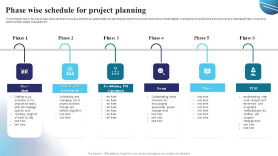 Phase Wise Schedule For Project Planning Graphics PDF