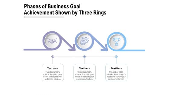 Phases Of Business Goal Achievement Shown By Three Rings Ppt PowerPoint Presentation File Shapes PDF