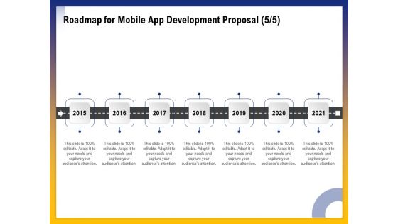 Phone Application Buildout Roadmap For Mobile App Development Proposal 2015 To 2021 Ppt Pictures Design Templates PDF