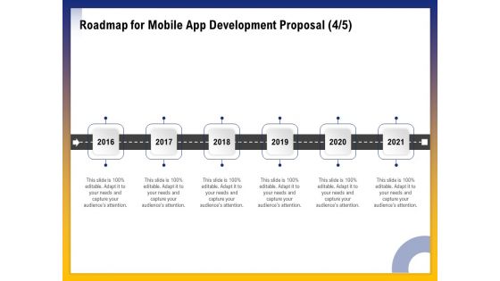 Phone Application Buildout Roadmap For Mobile App Development Proposal 2016 To 2021 Ppt PowerPoint Presentation Ideas Graphic Images