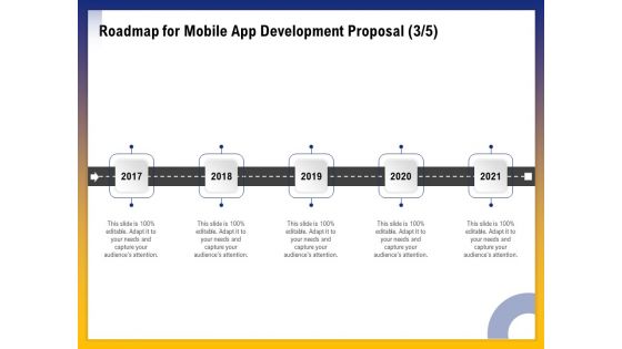 Phone Application Buildout Roadmap For Mobile App Development Proposal 2017 To 2021 Ppt Outline Graphic Tips PDF