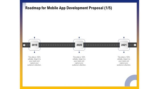 Phone Application Buildout Roadmap For Mobile App Development Proposal 2019 To 2021 Ppt PowerPoint Presentation Slides Clipart PDF