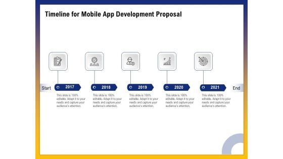 Phone Application Buildout Timeline For Mobile App Development Proposal Ppt PowerPoint Presentation Slides Infographics PDF