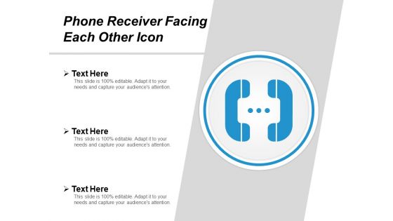 Phone Receiver Facing Each Other Icon Ppt PowerPoint Presentation Layouts Skills PDF