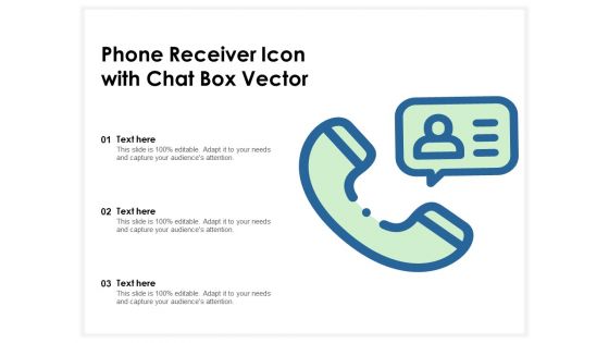 Phone Receiver Icon With Chat Box Vector Ppt PowerPoint Presentation Gallery Samples PDF