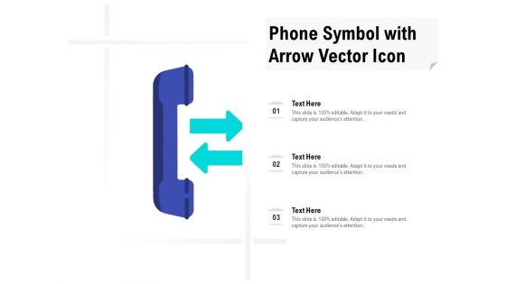 Phone Symbol With Arrow Vector Icon Ppt Infographics Tips PDF