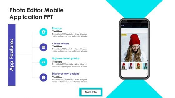 Photo Editor Mobile Application PPT Download PDF Photo Editor Mobile Application PPT Download PDF
