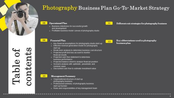 Photography Business Plan Go To Market Strategy