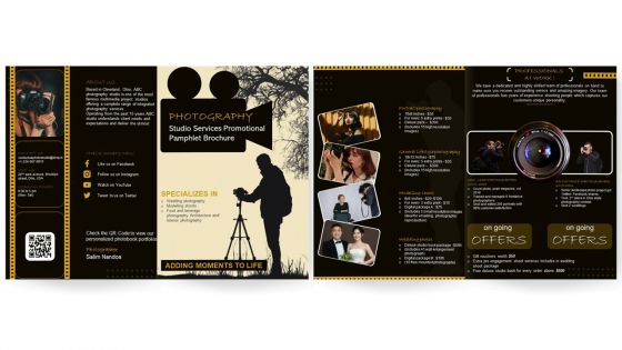 Photography Services Promotional Pamphlet PPT Template