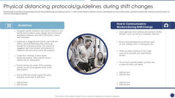 Physical Distancing Protocols Guidelines During Shift Changes Organization Transformation Instructions Slides PDF