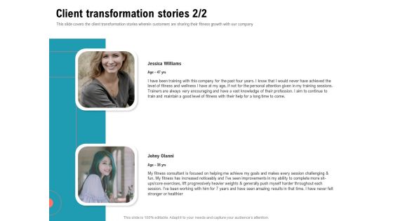 Physical Trainer Client Transformation Stories Inspiration PDF