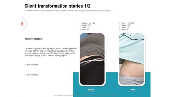 Physical Trainer Client Transformation Stories Teamwork Designs PDF