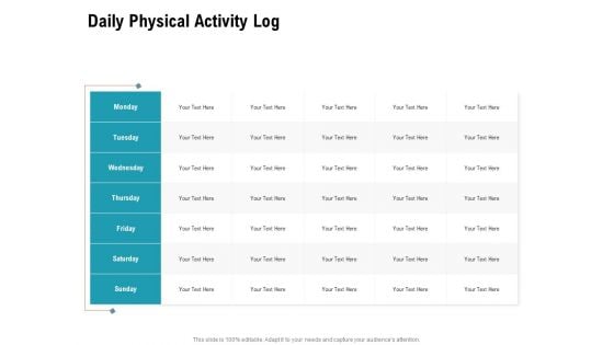 Physical Trainer Daily Physical Activity Log Download PDF