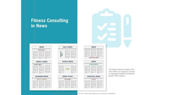 Physical Trainer Fitness Consulting In News Professional PDF