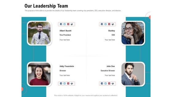 Physical Trainer Our Leadership Team Formats PDF