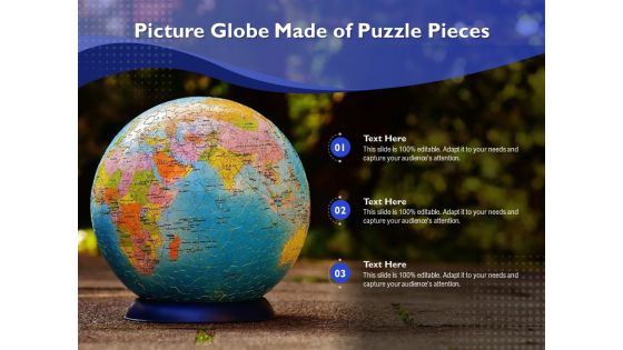 Picture Globe Made Of Puzzle Pieces Ppt PowerPoint Presentation Gallery Clipart Images PDF