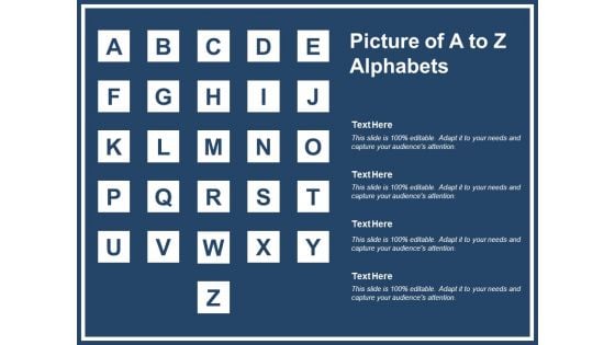 Picture Of A To Z Alphabets Ppt PowerPoint Presentation Model Graphics Template