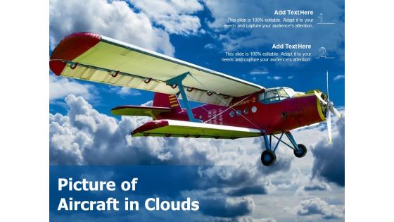 Picture Of Aircraft In Clouds Ppt PowerPoint Presentation Slides Guidelines PDF