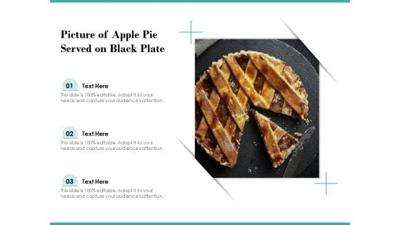 Picture Of Apple Pie Served On Black Plate Ppt Inspiration Slides PDF