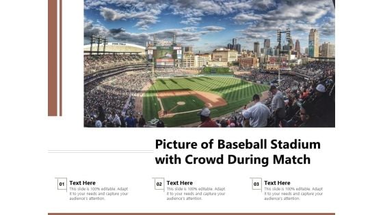 Picture Of Baseball Stadium With Crowd During Match Ppt PowerPoint Presentation Gallery Styles PDF