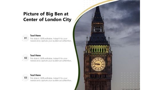 Picture Of Big Ben At Center Of London City Ppt PowerPoint Presentation Gallery Templates PDF