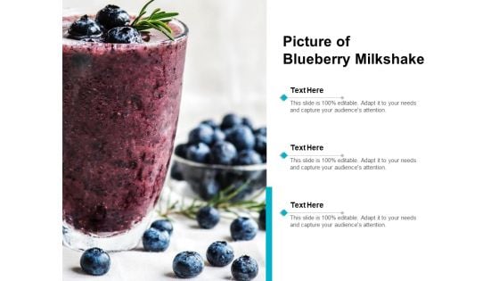 Picture Of Blueberry Milkshake Ppt Powerpoint Presentation Pictures Design Templates
