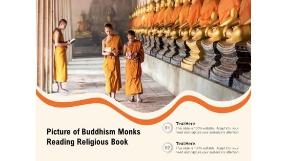 Picture Of Buddhism Monks Reading Religious Book Ppt PowerPoint Presentation Icon Ideas PDF