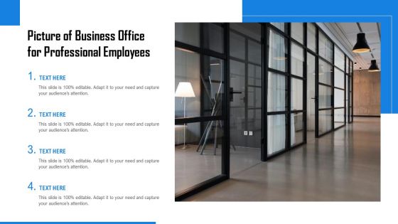 Picture Of Business Office For Professional Employees Ppt Infographic Template Icon PDF