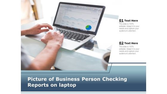 Picture Of Business Person Checking Reports On Laptop Ppt PowerPoint Presentation Styles Graphic Images