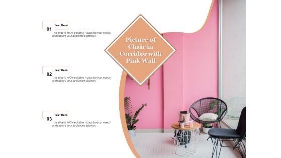 Picture Of Chair In Corridor With Pink Wall Ppt PowerPoint Presentation Professional Icon PDF