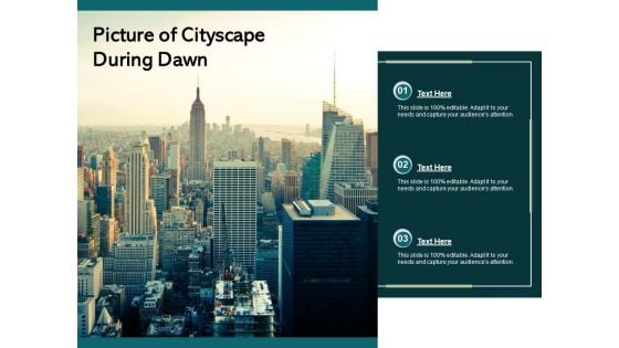 Picture Of Cityscape During Dawn Ppt PowerPoint Presentation Gallery Designs PDF