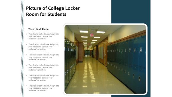 Picture Of College Locker Room For Students Ppt PowerPoint Presentation File Example Topics PDF