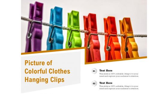 Picture Of Colorful Clothes Hanging Clips Ppt PowerPoint Presentation File Rules PDF