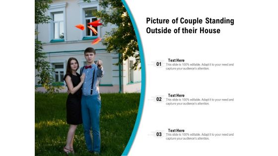 Picture Of Couple Standing Outside Of Their House Ppt PowerPoint Presentation Ideas Templates PDF