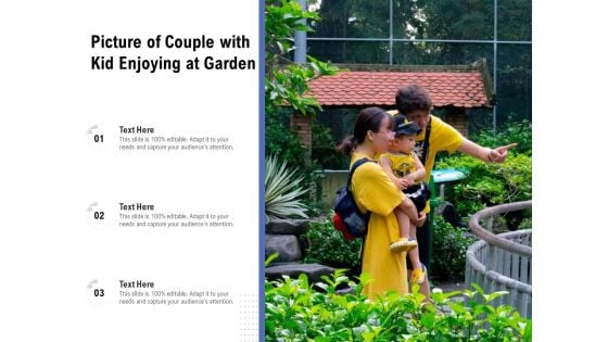 Picture Of Couple With Kid Enjoying At Garden Ppt PowerPoint Presentation File Graphics PDF