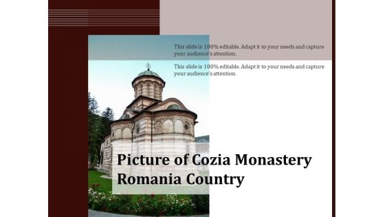 Picture Of Cozia Monastery Romania Country Ppt PowerPoint Presentation Gallery Mockup PDF