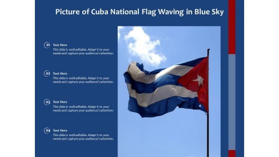 Picture Of Cuba National Flag Waving In Blue Sky Ppt PowerPoint Presentation Infographics Icons PDF