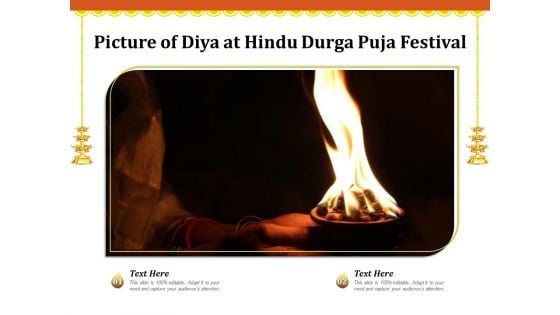 Picture Of Diya At Hindu Durga Puja Festival Ppt PowerPoint Presentation File Objects PDF