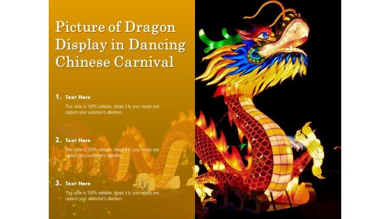 Picture Of Dragon Display In Dancing Chinese Carnival Ppt PowerPoint Presentation Professional Design Templates PDF