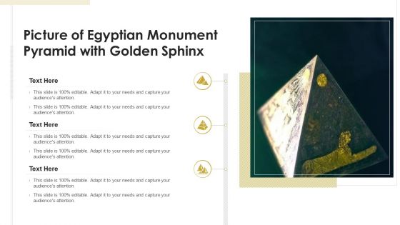 Picture Of Egyptian Monument Pyramid With Golden Sphinx Ppt PowerPoint Presentation Gallery Rules PDF