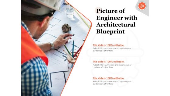 Picture Of Engineer With Architectural Blueprint Ppt PowerPoint Presentation Layouts Layout PDF