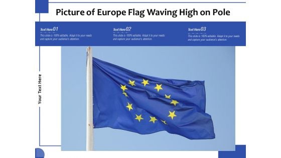 Picture Of Europe Flag Waving High On Pole Ppt PowerPoint Presentation Pictures Summary PDF