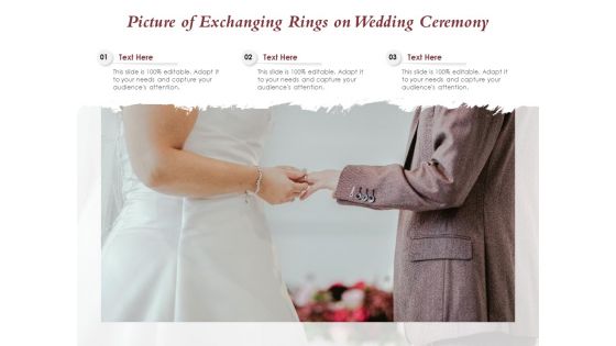 Picture Of Exchanging Rings On Wedding Ceremony Ppt PowerPoint Presentation Infographic Template Files PDF