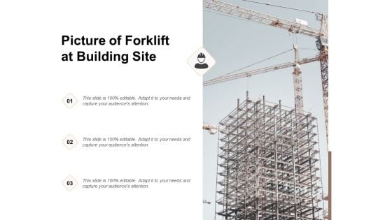 Picture Of Forklift At Building Site Ppt PowerPoint Presentation Styles Slideshow