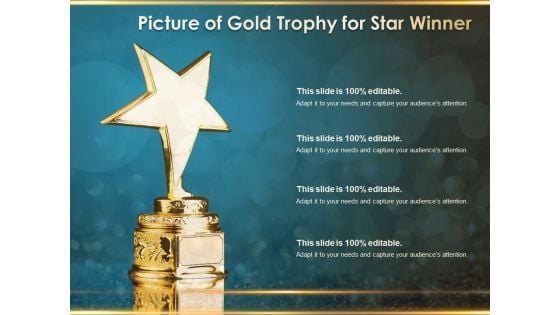 Picture Of Gold Trophy For Star Winner Ppt PowerPoint Presentation Background Designs