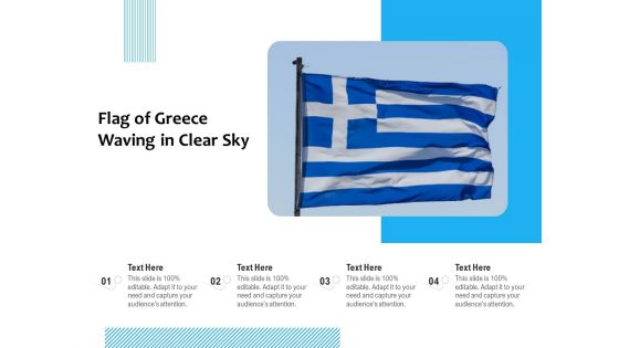 Picture Of Greece Flag Waving In Clear Sky Ppt PowerPoint Presentation Infographics Professional PDF