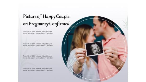 Picture Of Happy Couple On Pregnancy Confirmed Ppt PowerPoint Presentation Inspiration Aids PDF