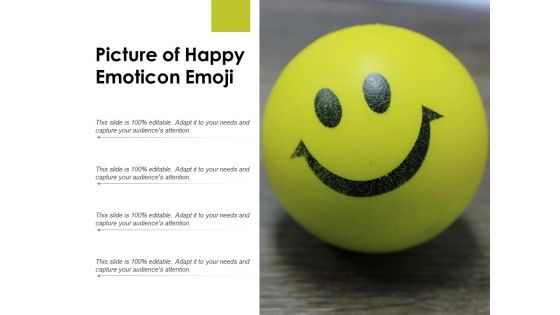 Picture Of Happy Emoticon Emoji Ppt PowerPoint Presentation Styles Themes