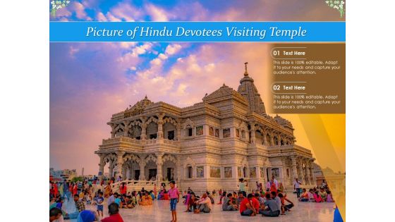 Picture Of Hindu Devotees Visiting Temple Ppt PowerPoint Presentation Gallery Introduction PDF
