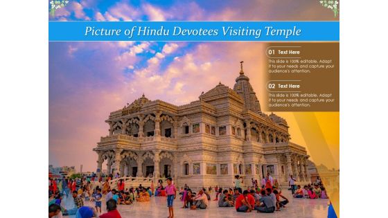 Picture Of Hindu Devotees Visiting Temple Ppt PowerPoint Presentation Gallery Introduction PDF